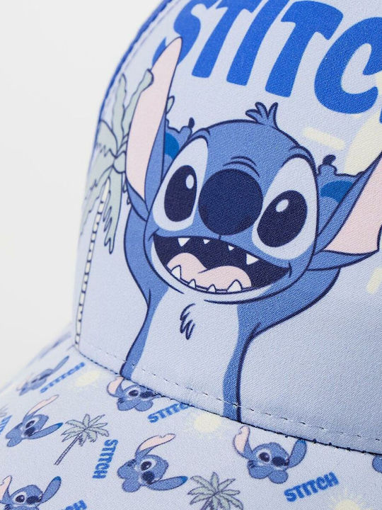 Logigraf Παιδικό Καπέλο Jockey Υφασμάτινο Kαπέλο Stitch Μπλε