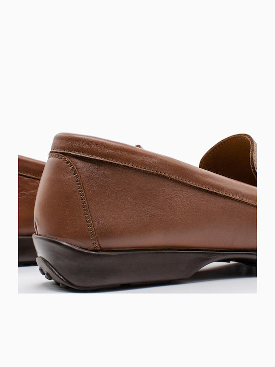 0155 Men's Leather Moccasins Brown