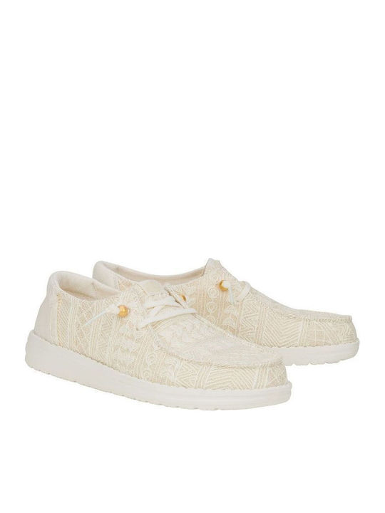 Hey Dude Wendy Women's Moccasins in White Color