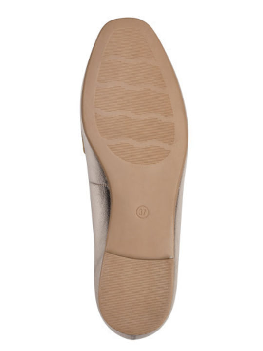Women's Moccasins in Gold Color
