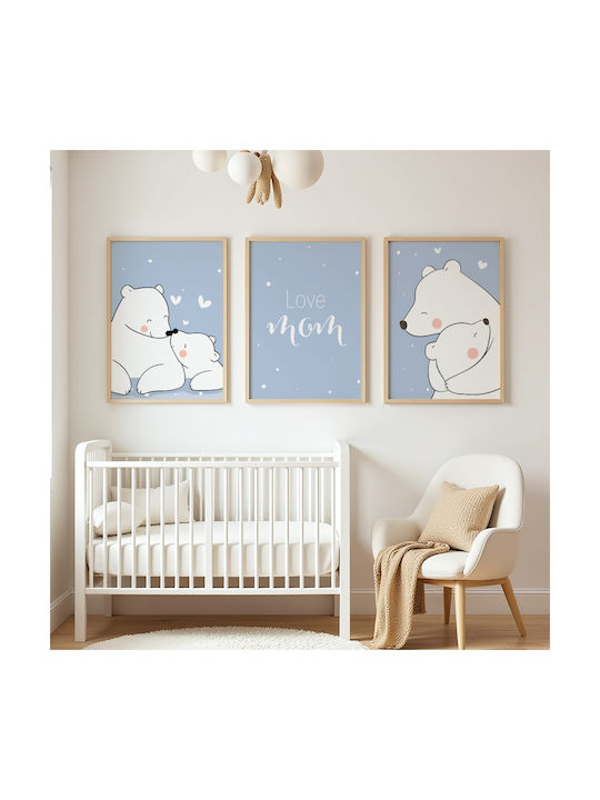 Παιδικό Κάδρο Happy Bears 21x30εκ.