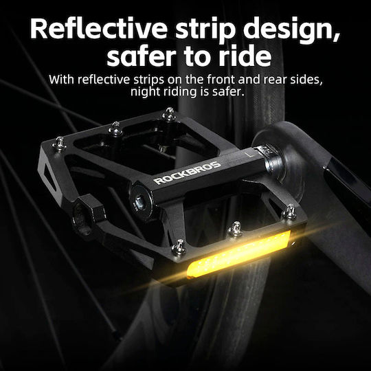 Rockbros Flat Bicycle Pedals Gray