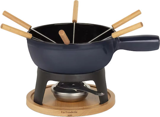 HKoenig Mont Joux Vas pentru Fondue Electric Din fonta Albastru