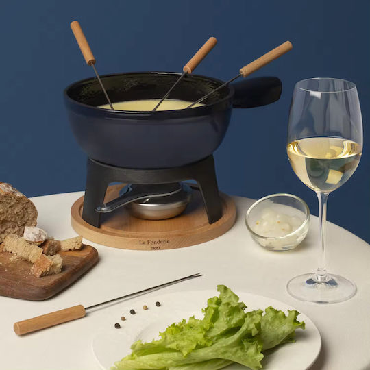 HKoenig Mont Joux Vas pentru Fondue Electric Din fonta Albastru