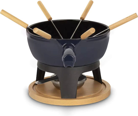 HKoenig Mont Joux Vas pentru Fondue Electric Din fonta Albastru