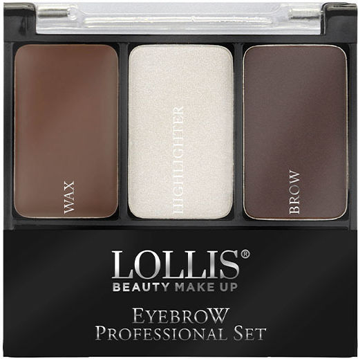 Lollis Beauty Make Up Παλέτα Μακιγιάζ Φρυδιών με Highlighter Medium