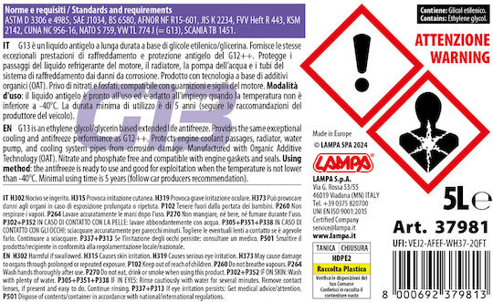 Lampa Ready for Use Engine Coolant for Car G13 / G12++ -40°C 5lt