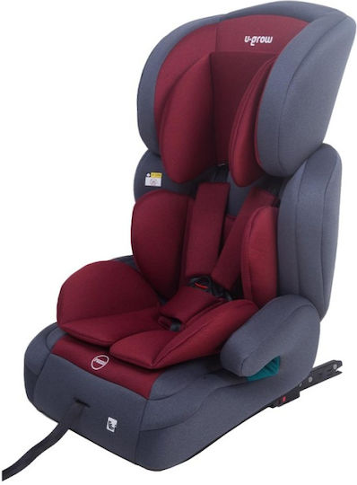 U-Grow Детско Столче за Кола i-Размер с Isofix Червен 9-36 кг