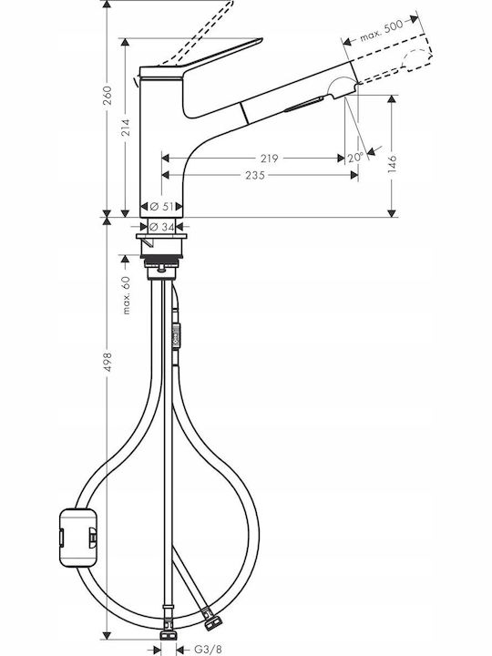 Hansgrohe Baterie de Bucătărie Bancă