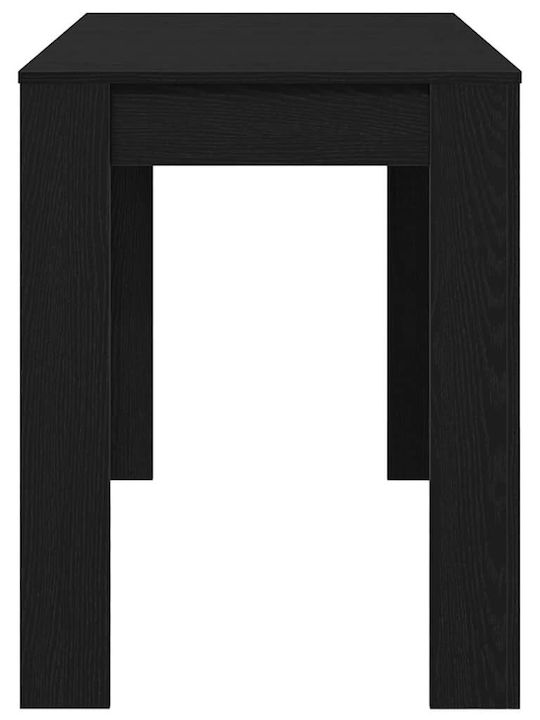 Table Dining Room Wooden Black Velvet-Black Metal 120x60x76cm