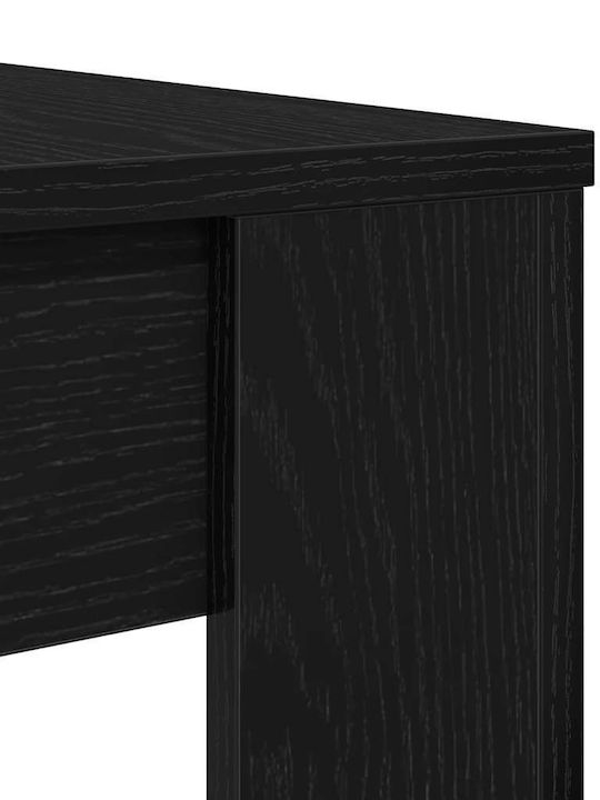 Table Dining Room Wooden Black Velvet-Black Metal 120x60x76cm