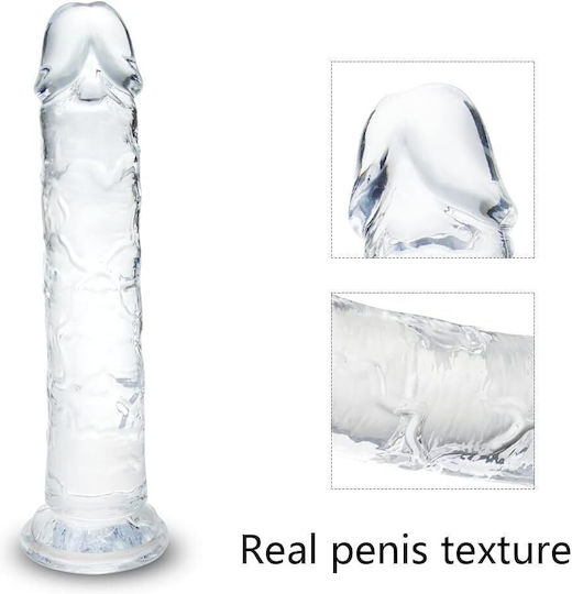 SMD Vanguard Glass Dildo With Suction Cup Transparent 12cm
