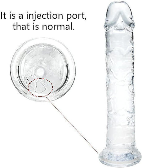 SMD Vanguard Glass Dildo With Suction Cup Transparent 12cm
