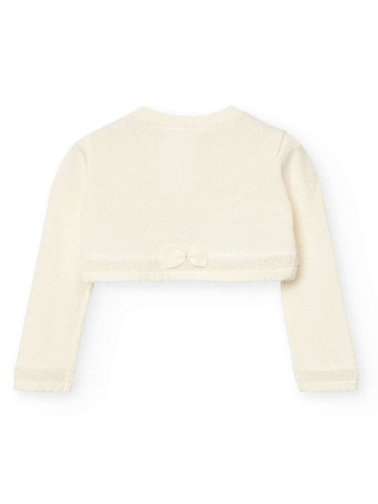 Boboli Kids Bolero Knitwear Ecru