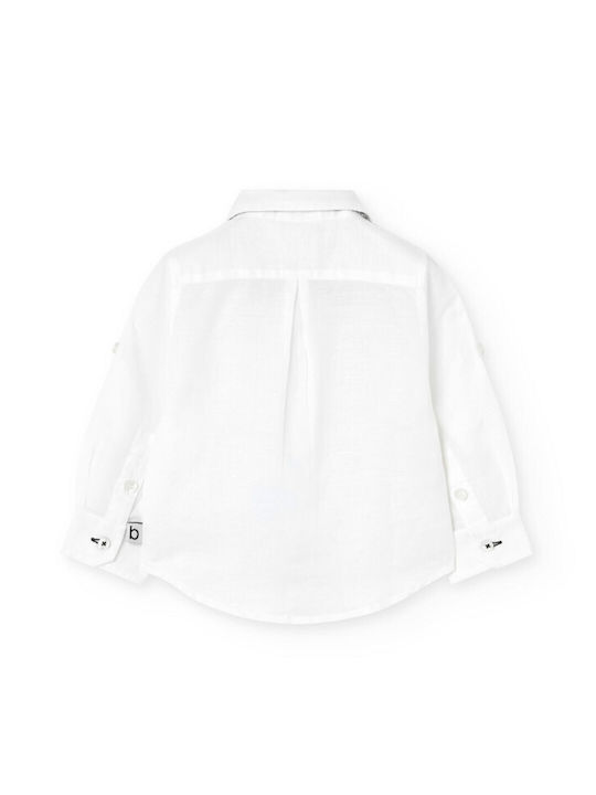 Boboli Kids Linen Shirt White