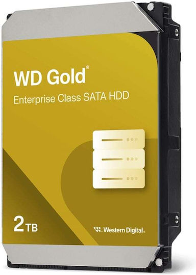Western Digital Gold 8TB HDD Hard Drive 3.5" SATA III 7200rpm with 256MB Cache for NAS / Server WD8005FRYZ