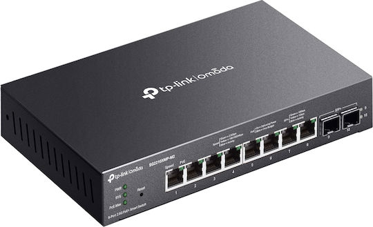 TP-LINK SG2210XMP-M2 v1 Managed L2 PoE+ Switch με 8 Θύρες Ethernet και 2 SFP Θύρες