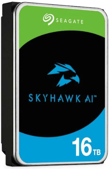 Seagate SkyHawk AI 16TB HDD Σκληρός Δίσκος 3.5" SATA III 7200rpm για Server ST16000VE004