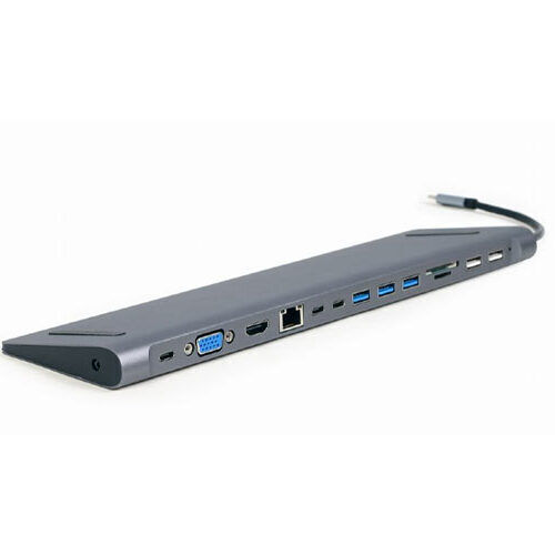 Gembird USB-C Docking Station with HDMI 4K PD Ethernet Gray (A-CM-COMBO9-01)