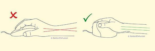 Bakker Elkhuizen Grip Ασύρματο Εργονομικό Ποντίκι Γκρι