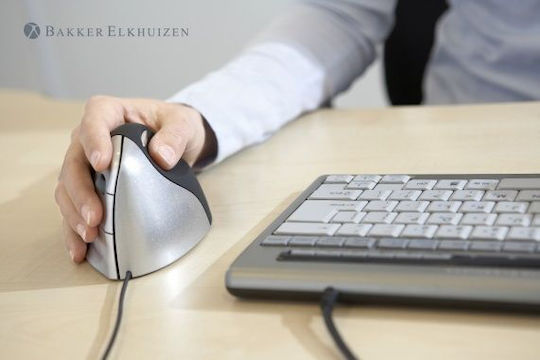 Bakker Elkhuizen Evoluent 4 Wired Mouse for Left-handed Gray
