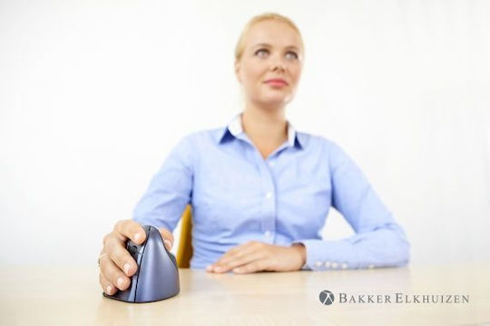 Bakker Elkhuizen Evoluent4 Wireless Безжичен Ергономичен Vertical Мишка Черен