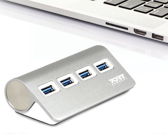 Port Designs USB 3.0 Hub 4 Anschlüsse mit USB-A Verbindung
