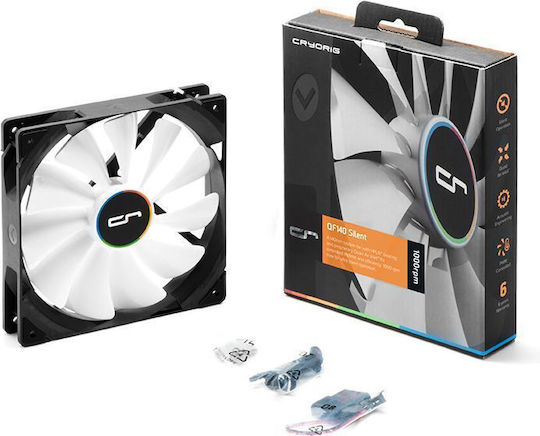 Cryorig QF140 Silent Case Fan (1000rpm / 42.1cfm) Χωρίς Led Φωτισμό και Σύνδεση 4-Pin PWM