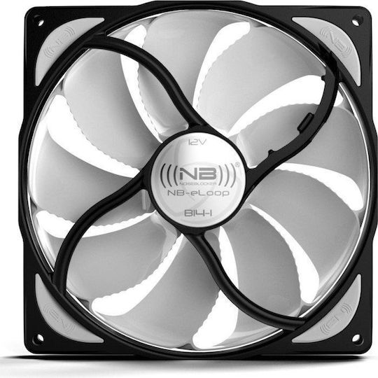 Noiseblocker NB-eLoop Case Fans 140mm 1200rpm 83.92cfm Without LEDs Connection 4-Pin PWM White