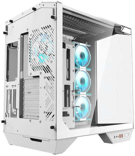 Darkflash DY470 (+fans) Gaming Middle Tower Carcasă Calculator cu Fereastră Laterală și Iluminare RGB Alb