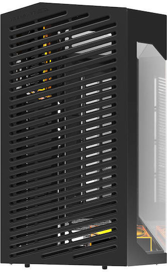 Darkflash DY470 (+fans) Gaming Middle Tower Carcasă Calculator cu Fereastră Laterală și Iluminare RGB Negru
