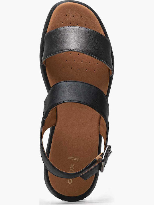 Camalei Women's Flat Sandals Flatforms in Black Color