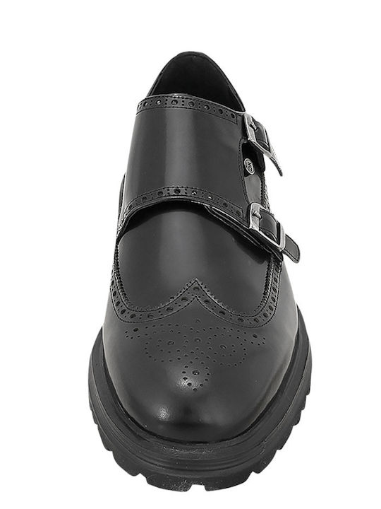Leder Herren Oxfords Schwarz