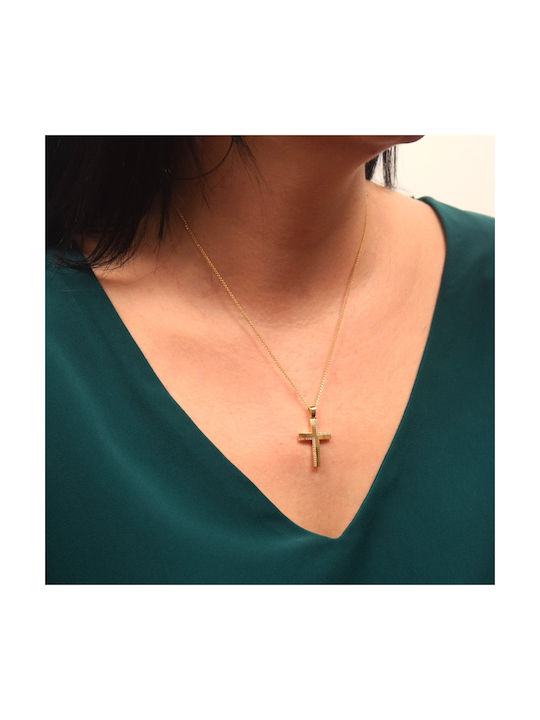 Xrisokosmima Women's Gold Cross 14K with Chain