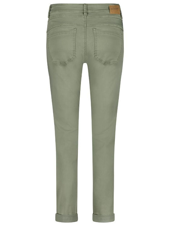 Damen Stoff Hose Tea Green