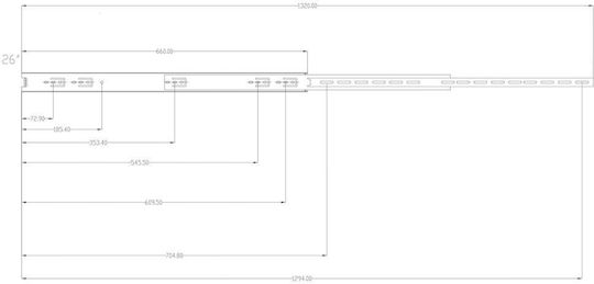 Netrack Extendable Rails NP5114 1buc