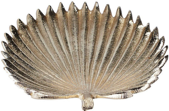Goldene Natur Dekoratives Palmblatt Gold Gold Aluminium Breite 14,5 X Tiefe 13,5 X Höhe 2 cm