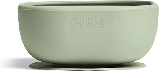 Mamas & Papas Set Essgeschirr aus Silikon mit rutschfester Basis Grün 5Stück