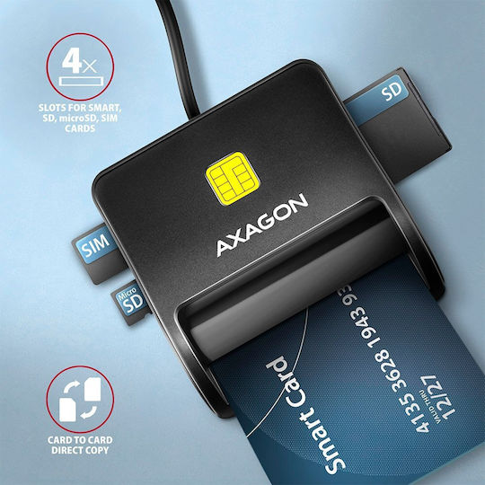 Axagon Card Reader USB 2.0 for /S/D/ /m/i/c/r/o/S/D/ / / / /