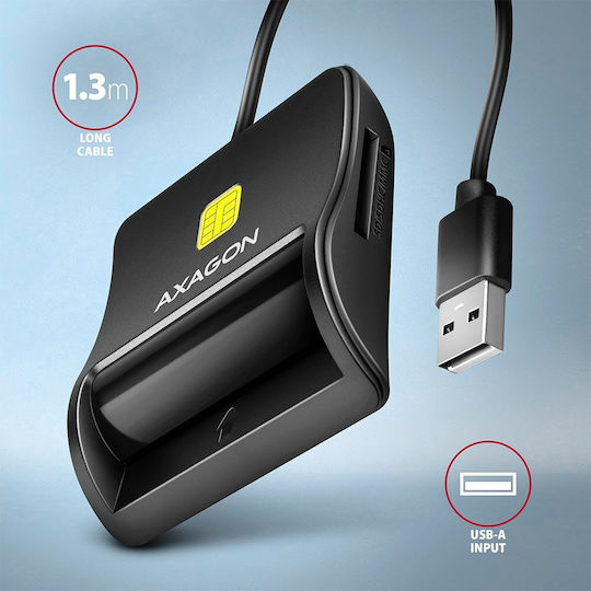 Axagon Card Reader USB 2.0 για SD/microSD (CRE-SM3SD)