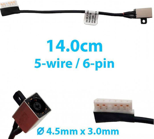 DC Power Jack Plug for Dell Inspiron 14 3480 3481 15 3580 3581 3582 3583 3584 3585 3593 228r6 3684 0228r6 Code 1-3552