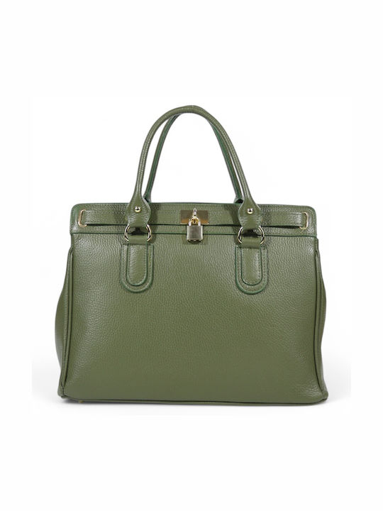 Passaggio Leather Leather Women's Bag Tote Hand Green