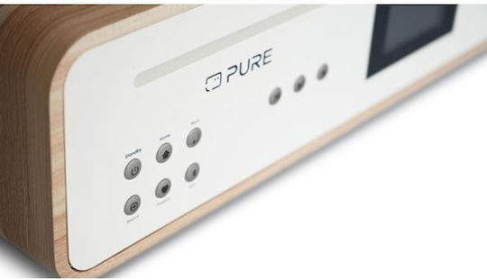 Pure Ηχοσύστημα 2.0 Classic 252807 100W με CD Player, WiFi και Bluetooth Λευκό