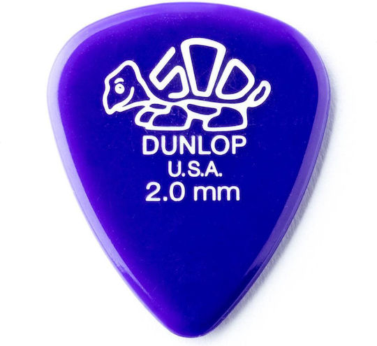 Dunlop Πένα Κιθάρας Delrin 500 Pick Πάχους 2mm Συσκευασία 1τμχ