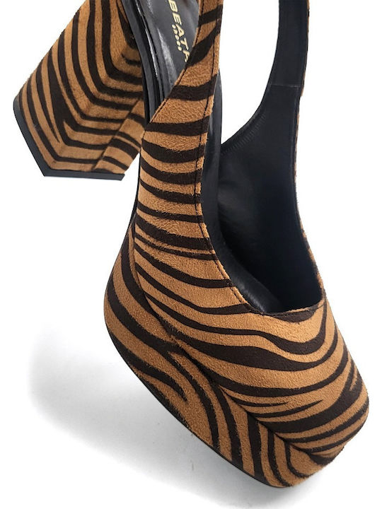 Pumps Mit Plateau Braune