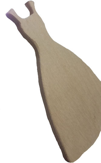 Holzdekoratives Kleid 9cm x 6cm x 3mm Natur