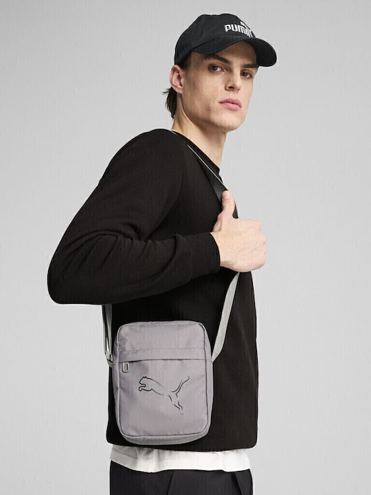 PUMA Plus Portable Ανδρική Τσάντα Ώμου / Χιαστί Γκρι