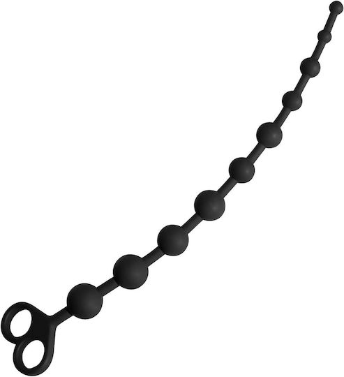 SMD Decimorum Anal Silicone Chain with 10 Beads Anal Beads Black