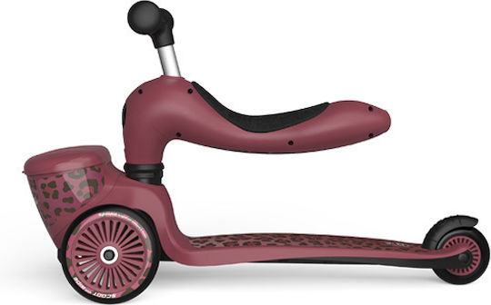 Scoot & Ride Kids Scooter Highwaykick 1 3-Wheel with Seat for 1-5 Years Burgundy