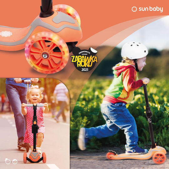 Sun Baby Kinderroller Flash 3-Rad mit Sitz für 3+ Jahre Pfirsich